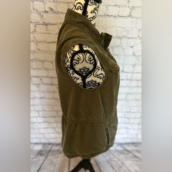 *GUC* Women's LUCKY BRAND Military Green Denim Cargo Vest Size: S Small - Picture 8 of 8